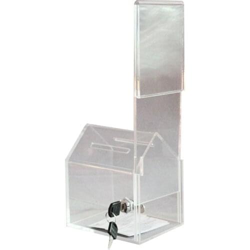 Pack/2units) Humane Society & Animal Rescue Dog House Acrylic Donation Collection Boxes with Sign holder YGB-006