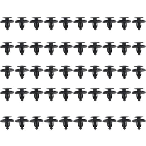 50pcs Auto Fastener Clip Car Body Push Retainer Pin Rivet Bumper Door Trim Panel Retainer Fastener Kit Car Accessories