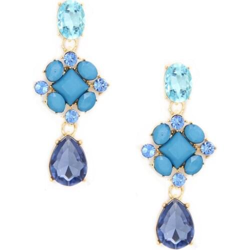 JZTOP Clearance Price High Quality Woman Stud Earrings Bohemian Crystal Imitation Pearl Flower Tassel Party Earrings For Women