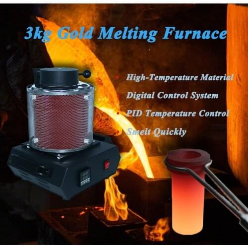 Gold Melting Furnace Digital Melting Furnace Machine Heating Capacity 2100W Casting Metals Gold Silver Jewelry tools