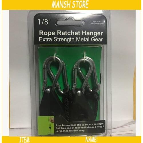 1 Pair 2 PCS 1/8" Rope Ratchet Lights Lifters Reflector Grow Light Hangers