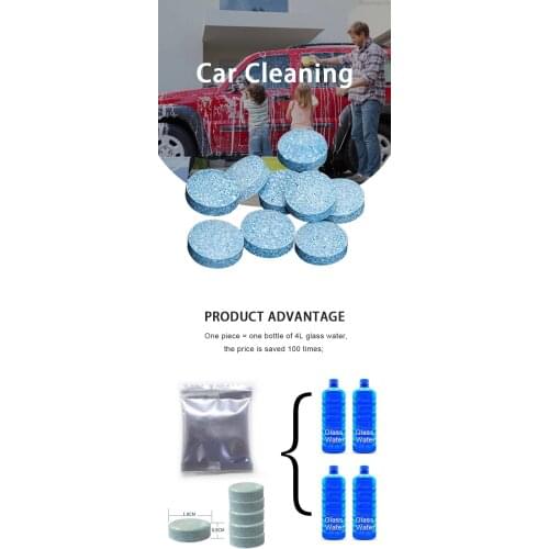 10PCS Car Wiper Detergent Effervescent Tablets Washer Auto Windshield Cleaner Glass Wash Cleaning Tools Concentrated Dropshiping
