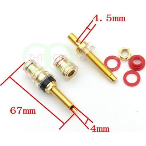 10pcs GOLD PLATED copper Binding Post for Amplifier Speaker 4mm Banana plug
