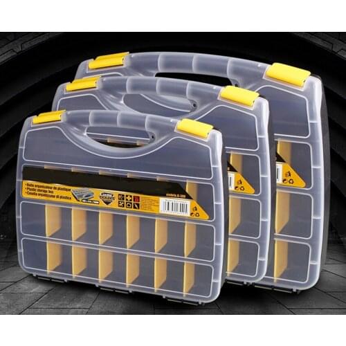 15/21 grids Portable parts box metal screw storage box hardware parts screwdriver repair vehicle hand tool