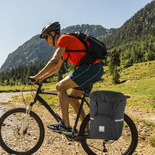 15L Single Pannier Cycling Bag Multifunctional Bicycle Bike Rear Seat Trunk Bag Large Capacity Rear Bag MTB Bag Bike Accessories