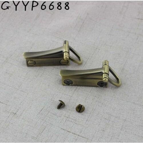 20pcs 4colors,40*38mm Big purse 2 side clips die casting nickel color hardware bags clasp crafts