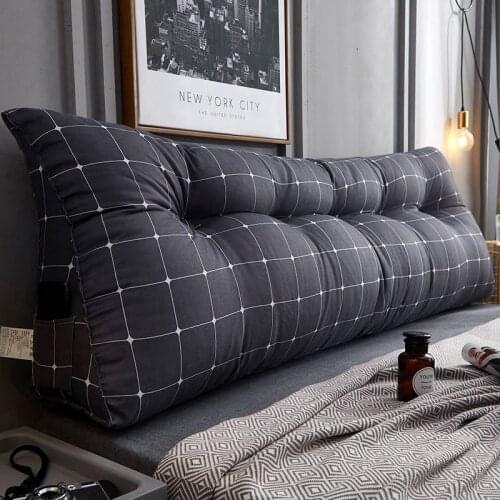 2021 Sale Fashion Tatami Lumbar Support Bedroom Bedside Cushion Triangular Large Backrest Pillow Pillows Home Sofa Decor Bed For