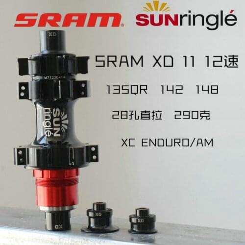 290g Original Sunringle Charger Pro Mtb Bike Straight Pull Hubs 28h 6-bolt Disc Rear 135qr 142x12 Thru Hubs Sram Xd
