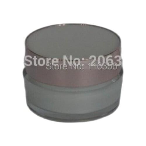 30G pearl white cream bottle,cosmetic container,,cream jar,Cosmetic Jar with pink lid,Cosmetic Packaging