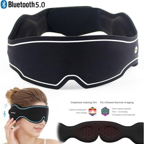 3D Bluetooth Headset Sleep Eye Mask Graphene Heating Shading Eye Mask Music Headphone for Smartphone Relieve Eye Fatigue