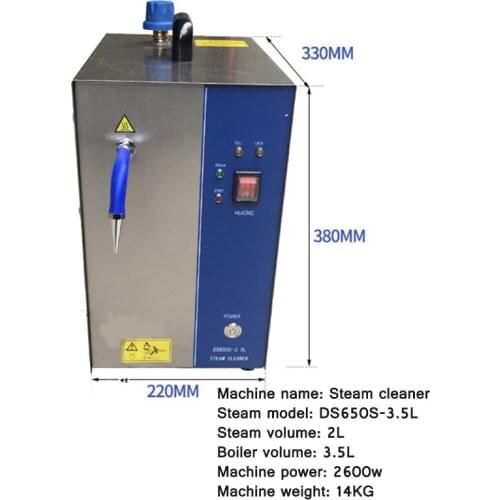 High-Temperature Steam Cleaning Machine HDS400S-3.5L Stainless Steel Jet Jewelry Cleaning Machine High-Power Steam Cleaner 220V