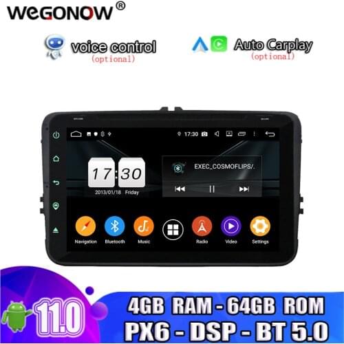 PX6 DSP TDA7851 Android 10.0 4GB RAM 64G ROM Eight 8 Core Car DVD Player GPS navi Map RDS Radio wifi Bluetooth5.0 for Volkswagen