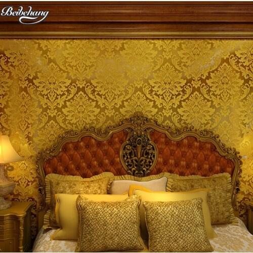 Beibehang grade gold foil silver foil wall embossed wire drawing roof ceiling trough ceiling porch KTV club gold wallpaper