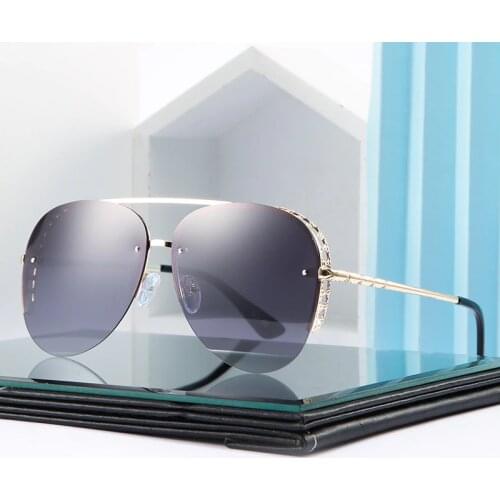 DENISA Polarized Sunglasses Women 2020 Luxury Vintage Sun Glasses Shades For Women Double Bridge Style Aviation Glasses G28074