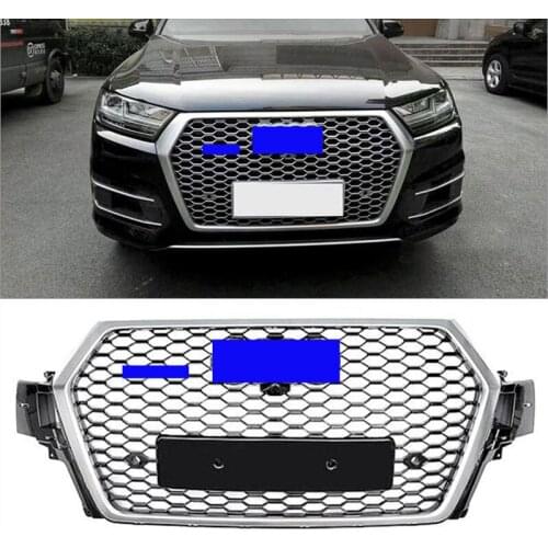 For Audi Q7 SQ7 2016 16 2017 17 2018 18 2019 19 S7 Style Grille Black Grill Camera Holder Black Ring