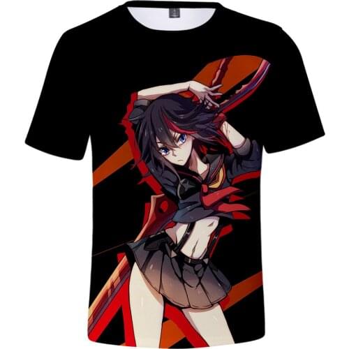 Trendy Kill La Kill 3D Print T-Shirt Men Women Fashion Anime Style Streetwear T Shirt Harajuku Hip Hop Tees Tops Unisex Clothing