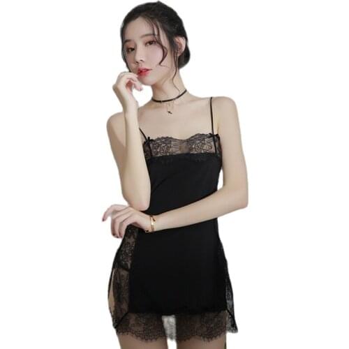 Sexy Lingerie Set Femme Lace Nightgowns Sleeping Dress With Panties Women Nightwear Homewear Intimates Underwear Sleepwear Thong
