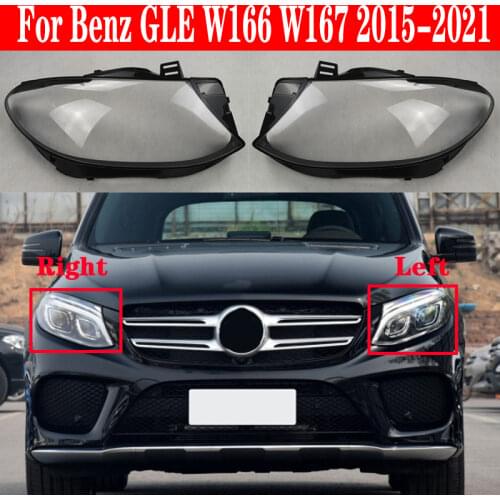 Auto Light Caps For Mercedes-Benz GLE W166 W167 2015-2021 Car Headlight Cover Transparent Lampshade Lamp Case Glass Lens Shell