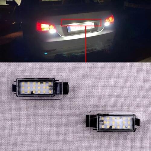 CITALL 2Pcs/Set 265108990E Car White LED License Number Plate Light Lamp Fit For Nissan Serena C27 Altima
