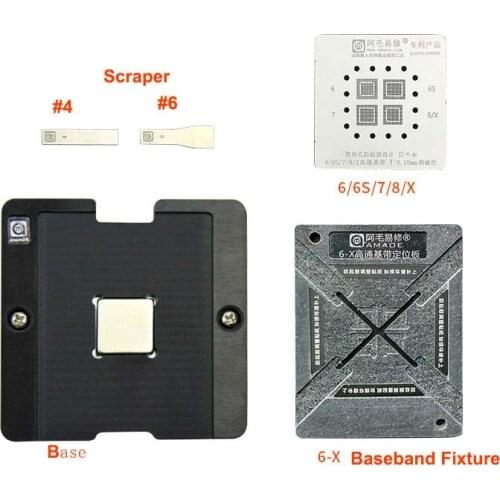 BGA Soldering Kit iPhone 5/5s/6/6s/7/8/X Baseband Reballing jig Platform Stencils