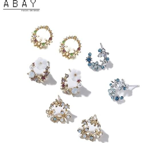 2020 New Hot Sale Garland Oil Drop Circle Flower Earrings Women Fashion Simple Temperament Fresh Design Sense Female Ear Pendant