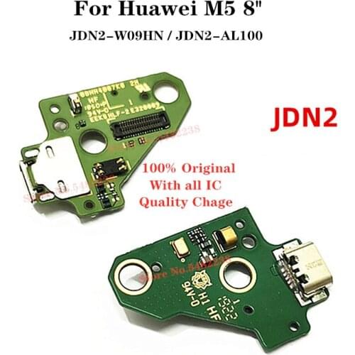 Original USB Charging Port Dock MIC Flex Cable For Huawei M5 Lite 8" JDN2-W09HN AL100 W09HN Charge Plug With Microphone Board