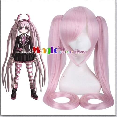 Anime Dangan Ronpa Danganronpa Another Episode Utsugi Kotoko Cosplay Wig Halloween Woman Party Pink Long Hair