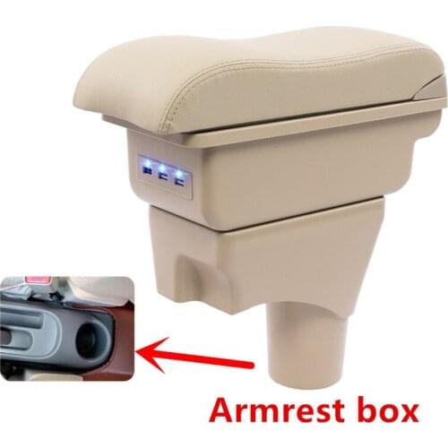 For Nissan Sunny/Versa armrest box PU Leather central Store content box cup holder car-styling accessories parts 11-16