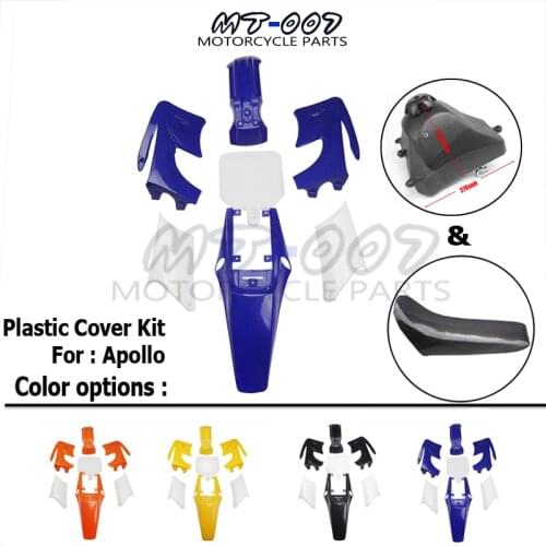 4 Stroke Apollo Dirt Bike Full Plastic Cover Kits Fairing & seat & fuel tank For Orion Pit Bike Motocross 110 125 140 150 200CC