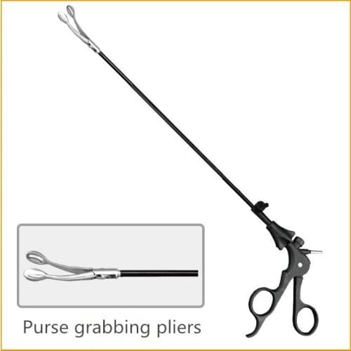 Laparoscope instrument Purse-string pliers Purse grabbing pliers (Small/medium/large, plastic handle/stainless steel, 5mm)