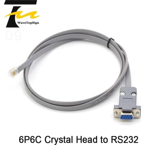 WaveTopSign RJ11 6P6C Crystal Head to RS232 Serial Port Female DB9 Adapter Cable