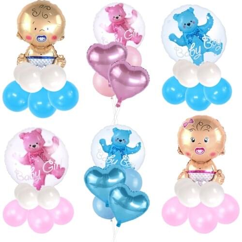 Transparent Baby BOY Baby Girl Bubble Bear Balloons Christening Baptism Party Decor Baby Shower Gender Reveal Baby Shower Decor