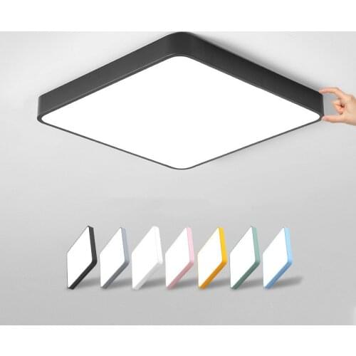 LED Ceiling Light Modern Lamp Living Room Lighting Fixture Bedroom Kitchen Surface Mount Flush Panel Remote Control