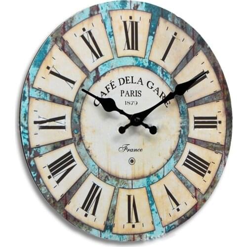 Vintage Round Wall Clock Modern Clock Quartz Horloge Retro Wathces Relogio De Parede Drop Shipping Home Decoration Living Room