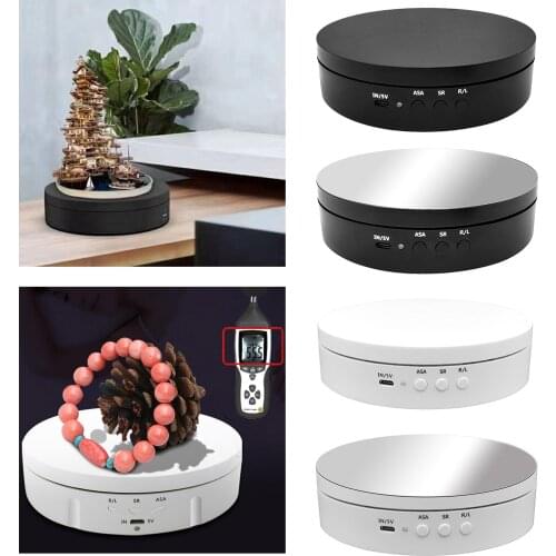 6" Electric Motorized Rotating Display Stand Show Case USB 360 Degree 3 Speed Toy Jewelry 3D Models Watch Diaplay