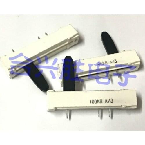 Japan 6cm 60MM travel 30mm shaft 25mm slide potentiometer single link B100K variable resistance direct sliding push 100KB switch