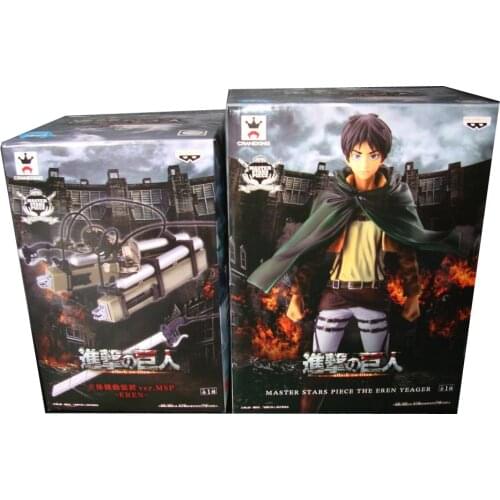 Japan Anime "Attack on Titan" Original BANPRESTO Master Stars Piece / MSP Figures - Eren Yeager + 3D Maneuver Gear