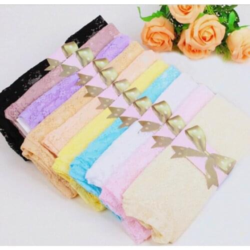 Women Girls Sexy Lace Hollow Thin Socks Female Solid Color Short Half Calf Socks 006