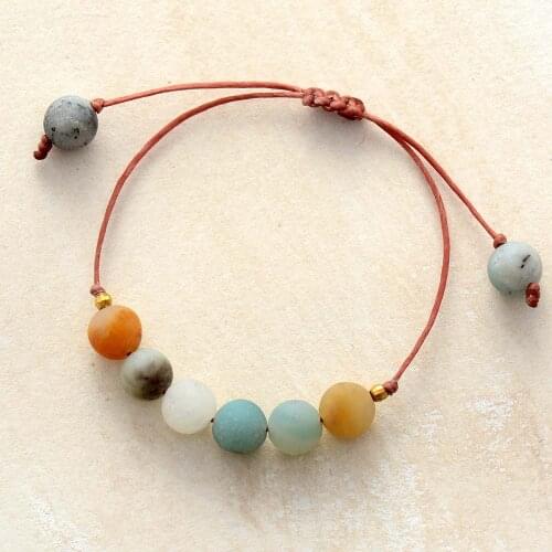 Women Beads Bracelet Matte Stones Macrame Friendship Bracelets Adjustable Teengirl Beach Holiday Bracelets Femme Bijoux Dropship