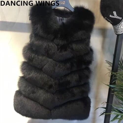 100% Real Fox Fur Vest Female Winter Autumn Genuine Fox Fur Waistcoat Coat Natural Real Fur Vest for Women