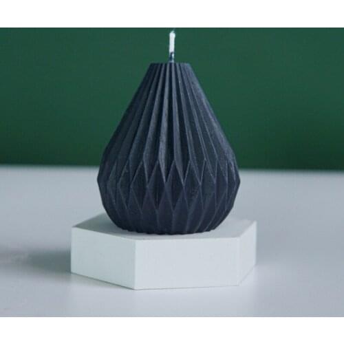 3D Pear Shape Silicone Mold for Plaster Candle Making Baking Chocolate Cake DIY E56C