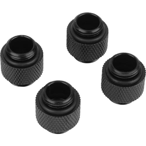 4 Pcs G1/4 Thread to 9mm Inner Diameter 12.9mm Outer Diameter Metal Butt Joints for Pc Water Cooling Systems