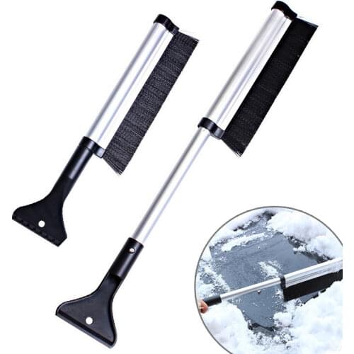 65cm Retractable Snow Brush with Ice Scraper Garden Car Snow Removaling Shovel Tool