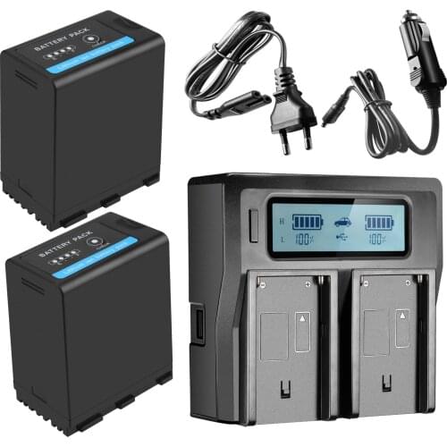14.4V 6400mAh BP-A60 BP A60 Battery With Power Indicator + Quick Charger for Canon BP-A30 BP-A90 EOS C200 C200B C220B C300 MK II