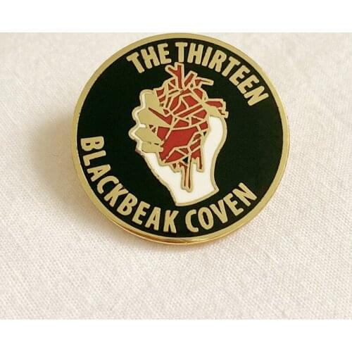 Blackbeak Coven the Thirteen Sarah Enamel Brooch Pin Hat Bag Collar Lapel Pins Badges Women Mens Fashion Jewelry Accessories