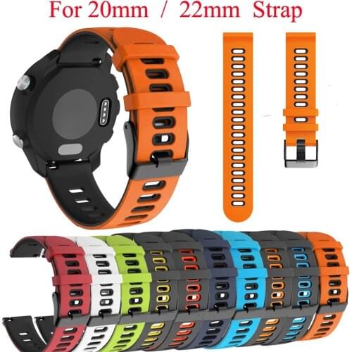 20mm 22mm Quick Quick release Silicone Strap For Garmin Vivoactive 4/ Vivoactive 3 / Forerunner 645/645/ Venu 2 Watch Band