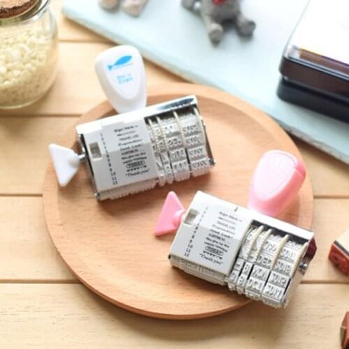 Hot Creative Vintage Plastic Rolling Stamp Month Date DIY Wheel Stamps Diary Album Scrapbooking Stationery Private Account