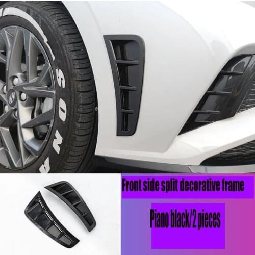 Hyundai Sonata 10cn front side standard piano black trim frame 20-21Sonata 10cn front body carbon fiber air outlet trim strip