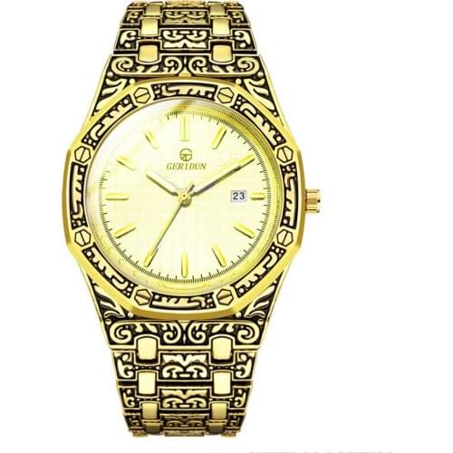 JEANE CARTER Mens Gold Watch