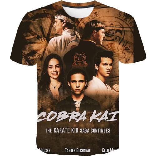 Cobra Kai Summer 3D Printed T Shirts Casual Men Women Children Fashion Short Sleeve Boy Girl Kids Cool Streetwear Cotton Tops